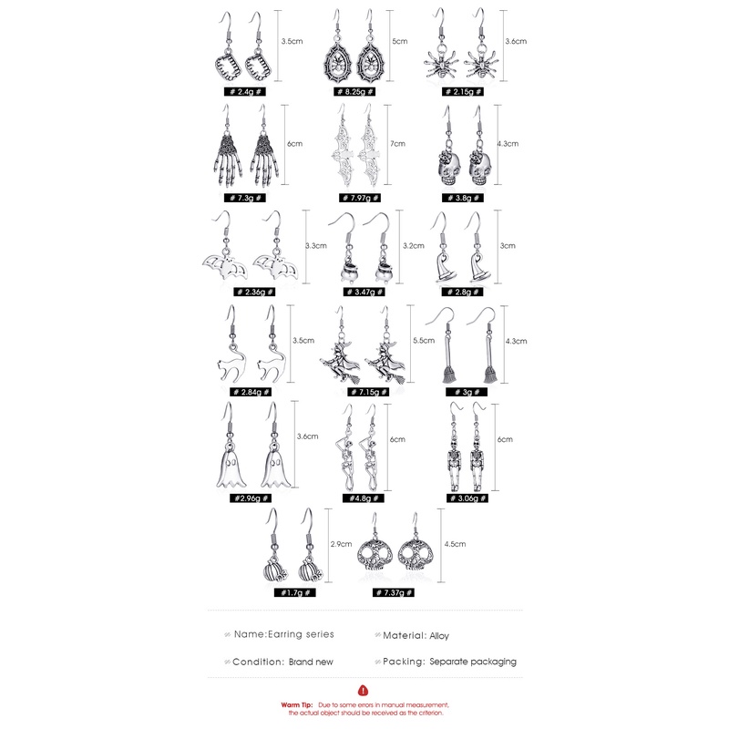 Bông Tai HìNh NhệN / ĐầU Lâu Halloween ĐộC Đá
