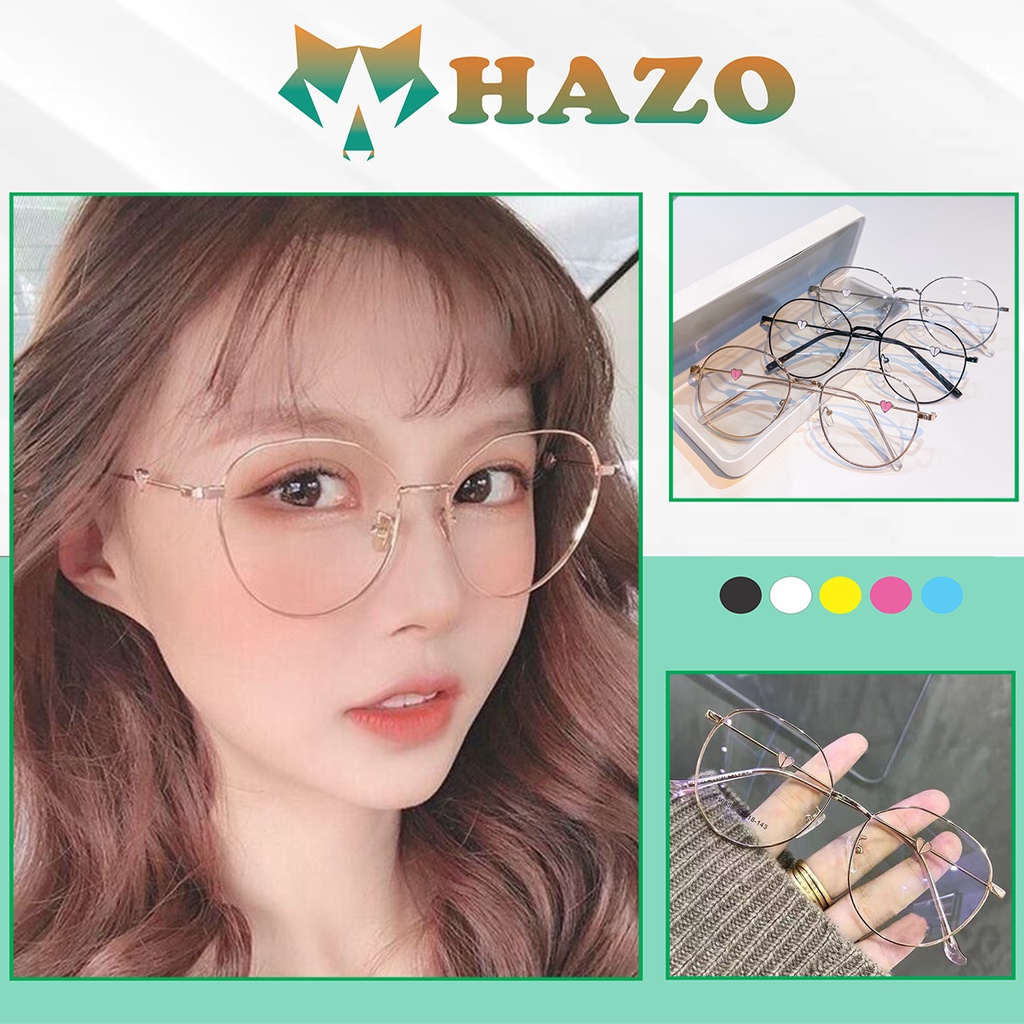 Mắt Kính Gọng Cận Gọng Trái Tim 554 Hot Trend Siêu Dễ Thương - Hazo
