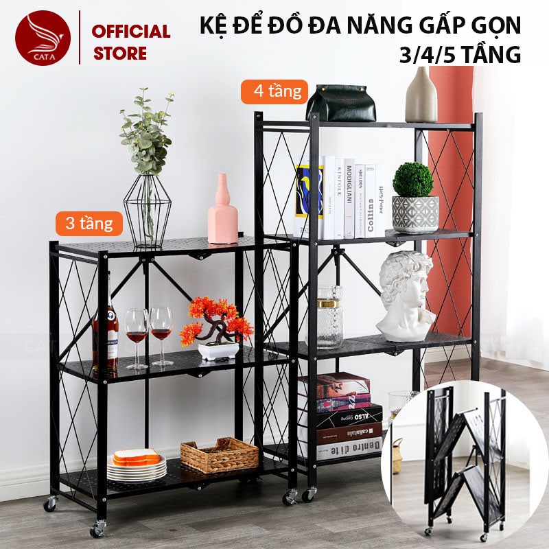 [CHÍNH HÃNG] Kệ Để Đồ Đa Năng Gấp Gọn 3/4/5 tầng cho nhà bếp, phòng ăn, phòng tắm, phòng ngủ !