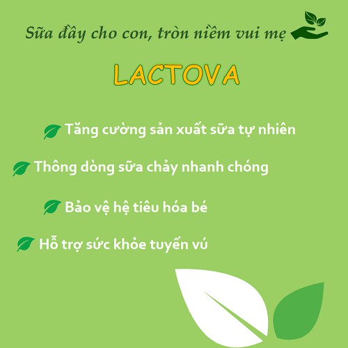 Viên uống lợi sữa LACTOVA - Tăng tiết sữa, thông tuyến sữa phụ nữ sau sinh