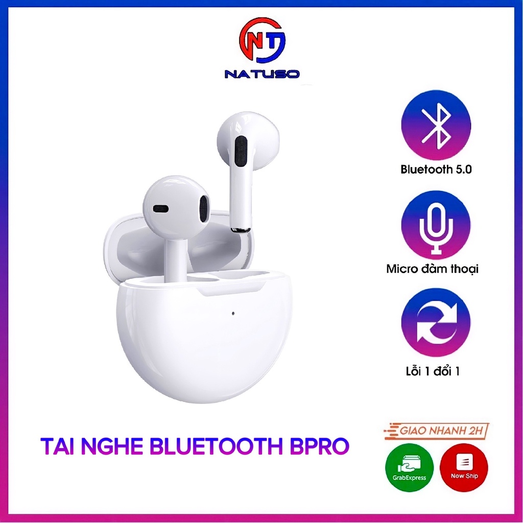 Tai nghe Bluetooth không dây Bpro 5.0 cảm ứng chống ồn tốt âm thanh HIFI chất lượng