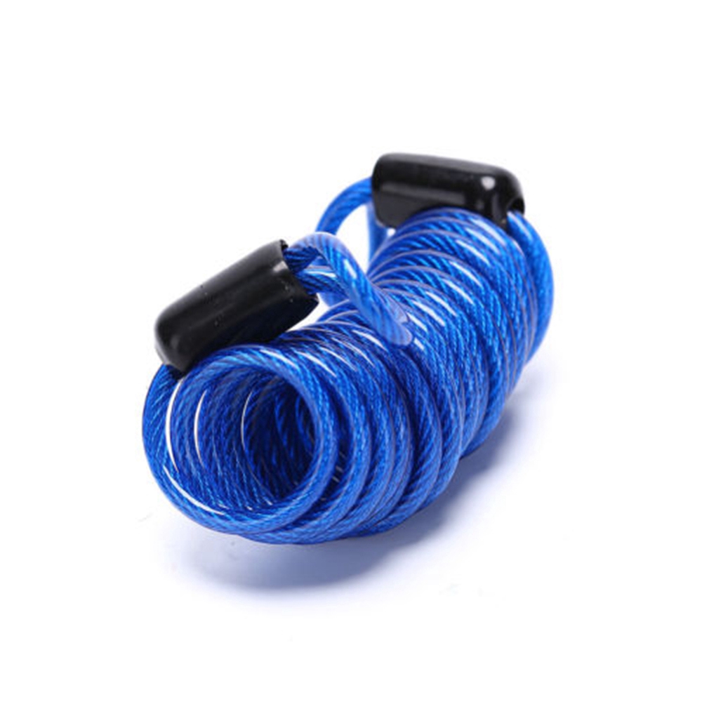 Dây cáp lò xo khóa chống trộm xe đạp / xe máy bằng PVC và hợp kim dài tối đa 1m