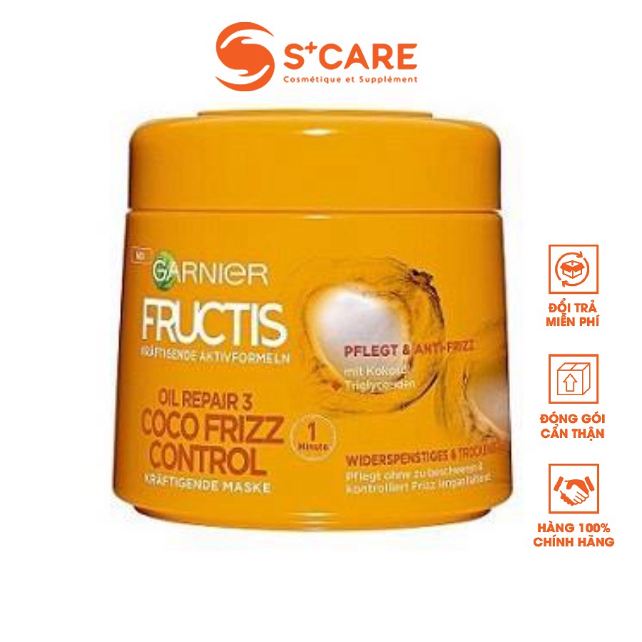 Ủ tóc Garnier Fructis Coco - Dưỡng ẩm phục hồi cho tóc - S+CARE