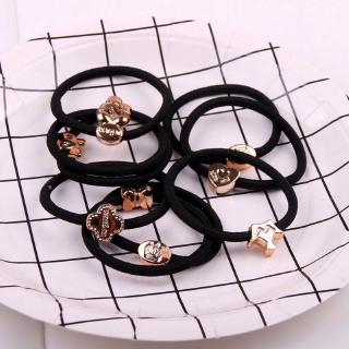 Dây Thun Cột Tóc Đen Trơn Thiết Kế Đơn Giản