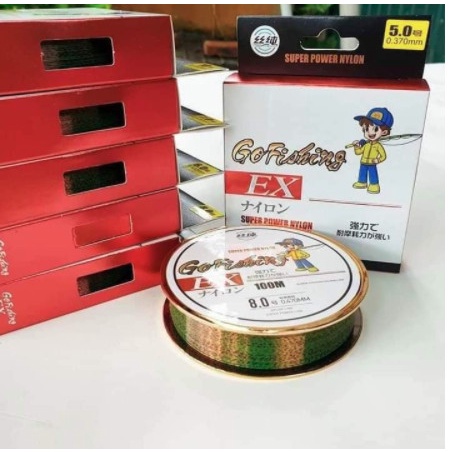 Cước câu cá Tàng Hình 100% Nylon GoFishing độ dài 100m