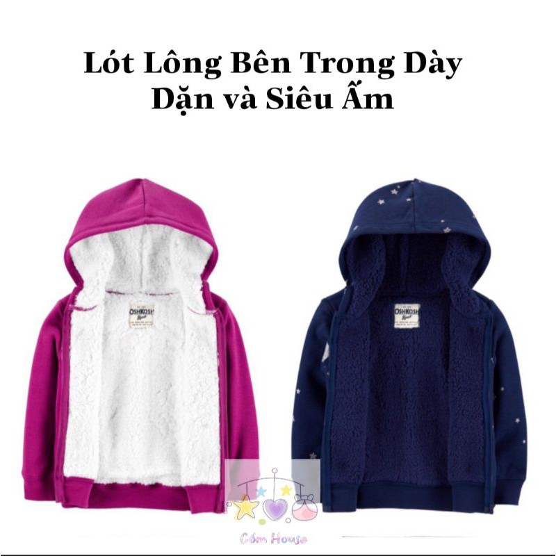 Áo Khoác Nỉ Lót Lông Cừu Cho Bé