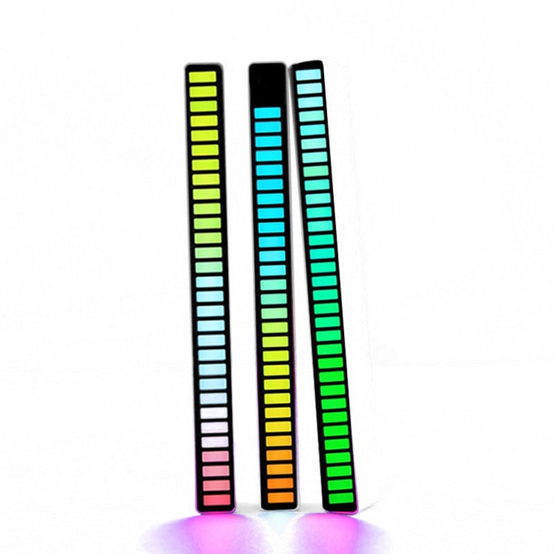 Combo 2 Đèn led nháy theo nhạc RGB vỏ nhôm có app có pin