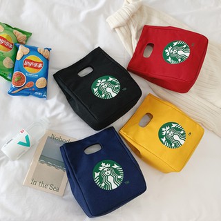 Túi Đựng Hộp Cơm Trưa Vải Canvas Họa Tiết Ngôi Sao Xinh Xắn