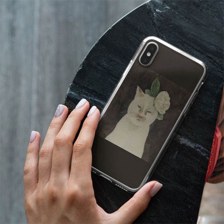 Vỏ ốp nghệ thuật mèo nữ tính TG Case Hàng cao cấp cho các loại Iphone CAT20210040