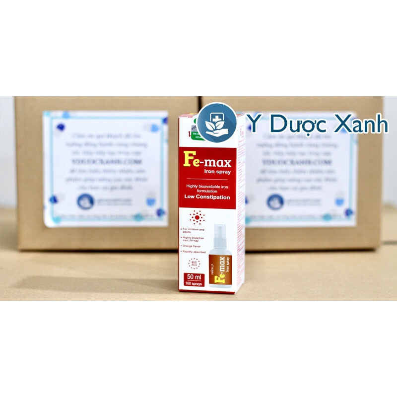 Bổ Sung Sắt Cho Bé, Trẻ Em FE-MAX IRON SPRAY của Châu Âu - Y Dược Xanh