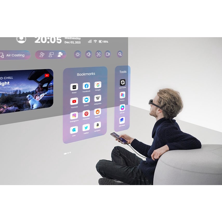 Kính AR thông minh Nreal Air màn hình 200 inch