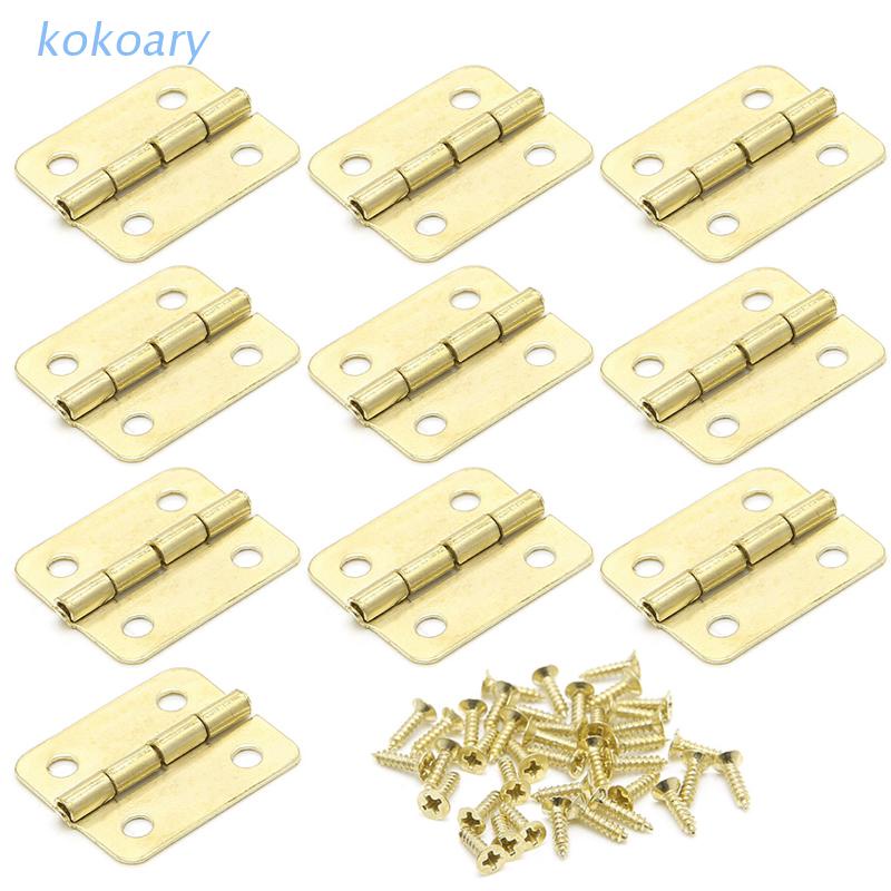 Set 10 Bản Lề Cửa Tủ 4 Lỗ 18x16mm