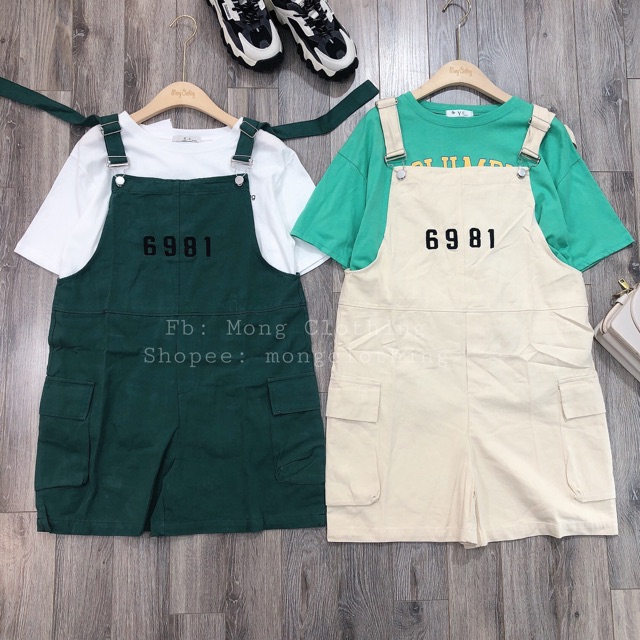 Quần yếm túi hộp thêu 6981 form to rộng (không kèm áo) | BigBuy360 - bigbuy360.vn