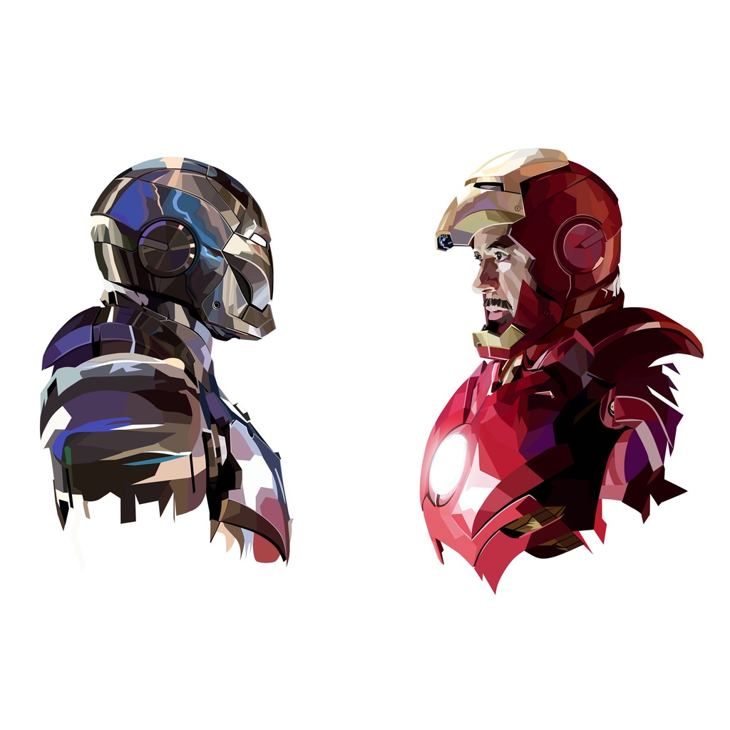 Poster A2, A3, A4 dán tường Marvel, decal trang trí có keo IRON MAN - Mẫu 3