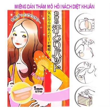 Miếng Dán Thấm Hút Mồ Hôi Nách Diệt Khuẩn, Khử Mùi THM22 (2 Miếng/ Gói) - Imnature.Official