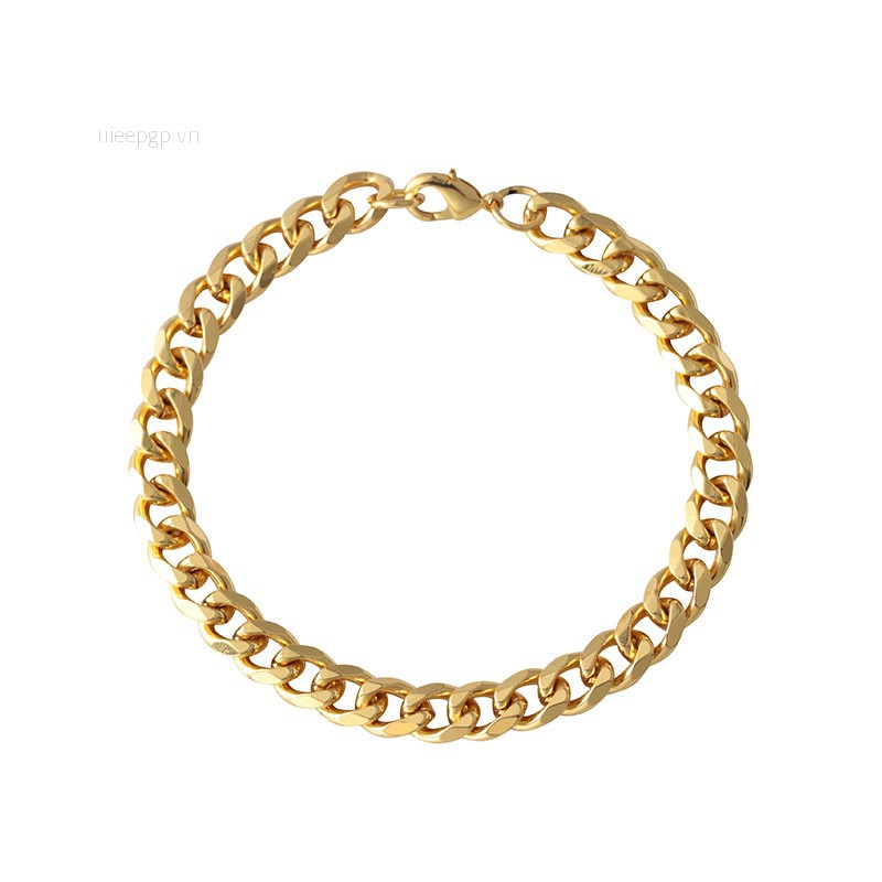 Vòng Tay Chuỗi Xích 3 / 5 / 7 / 9 / 11mm Màu Đen / Bạc / Vàng Cho Nam