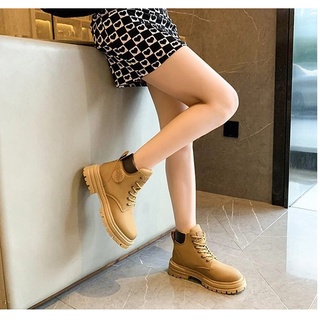 bốt nữ cổ thấp buộc dây phối da cao cấp