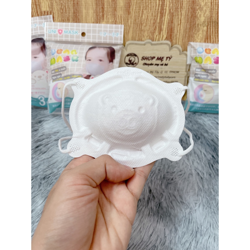 Khẩu trang Gấu UniMask cho bé từ 6 tháng (SET 3 cái)