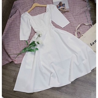 ĐẦM MAXI TAY LỠ CỔ U
