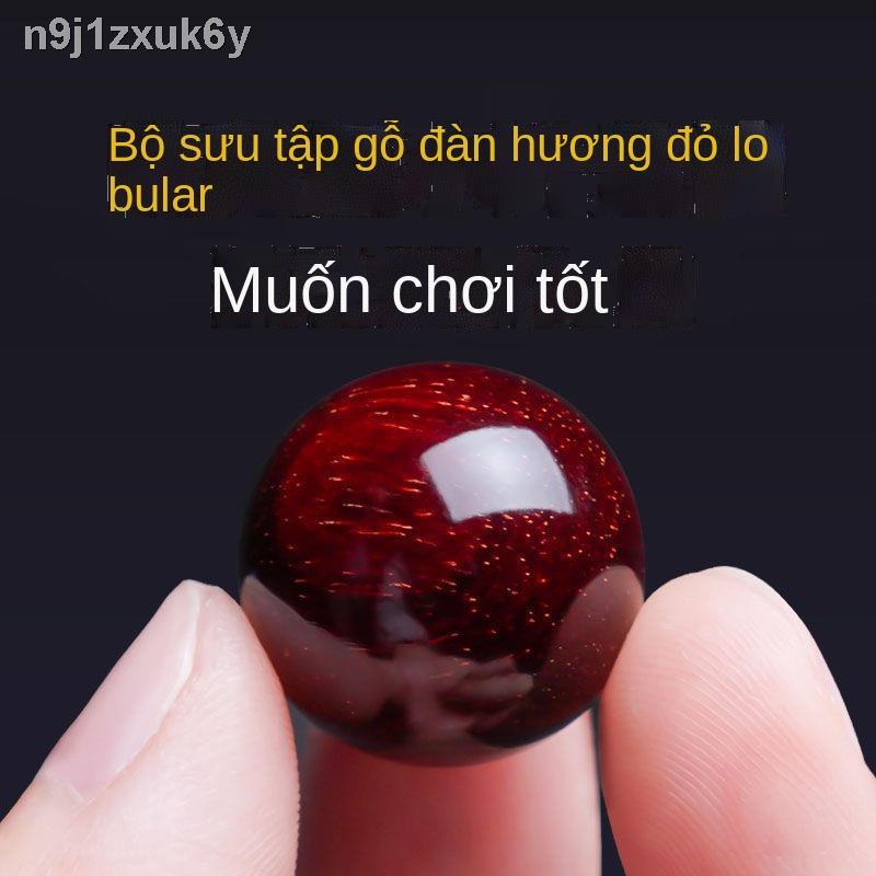 (Mới về)▫Đích thực Ấn Độ gỗ đàn hương đỏ thùy 108 vòng tay sao vàng chuỗi hạt cầu nguyện của nam giới 2.0 vòng tay tràng