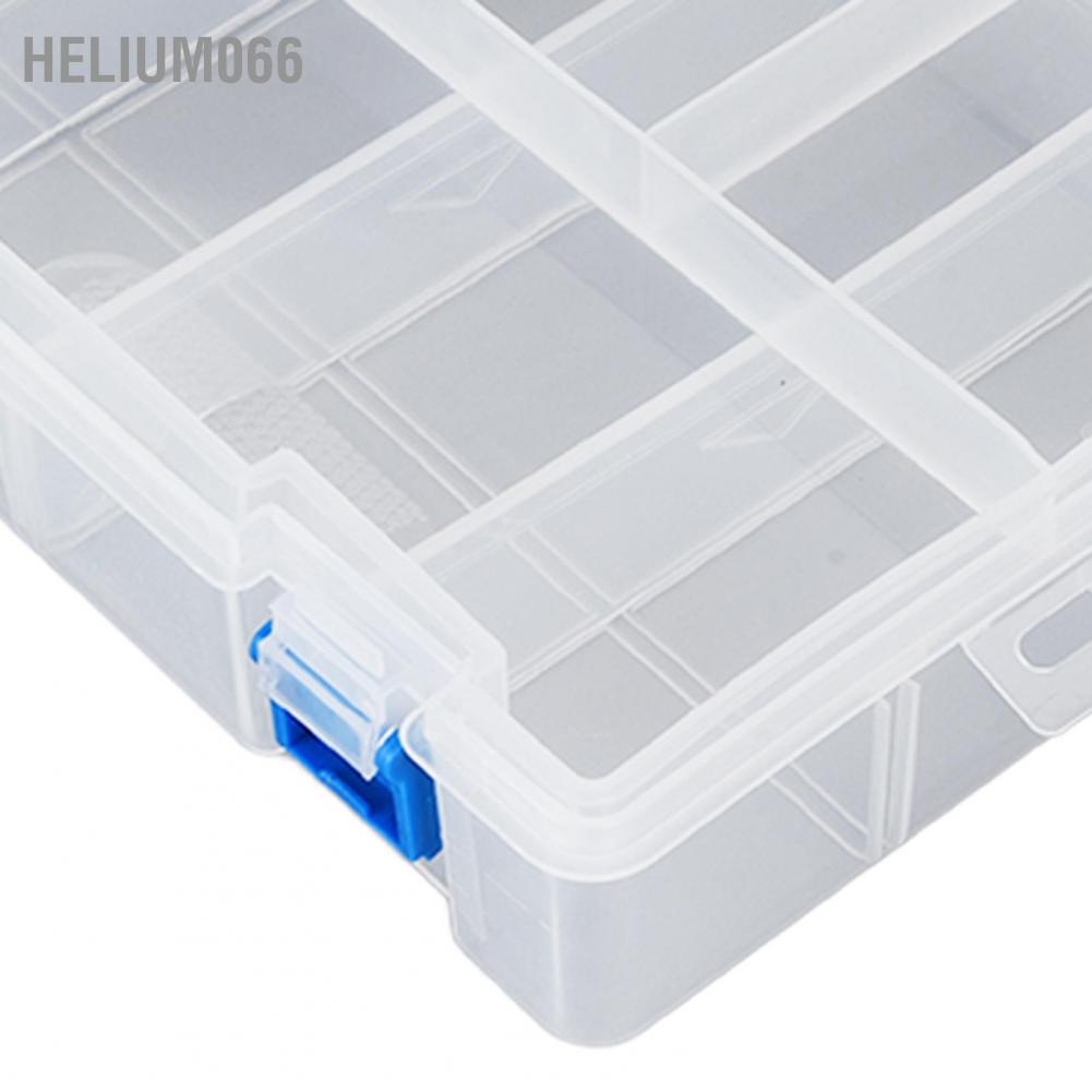Hộp lưu trữ linh kiện Hộp đựng phụ kiện có thể tháo rời bằng nhựa trong suốt cho chip bông tai Helium066