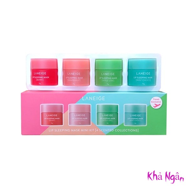 Set 4 Mặt Nạ Ngủ Môi Laneige Lip Sleeping 8g x 4 màu