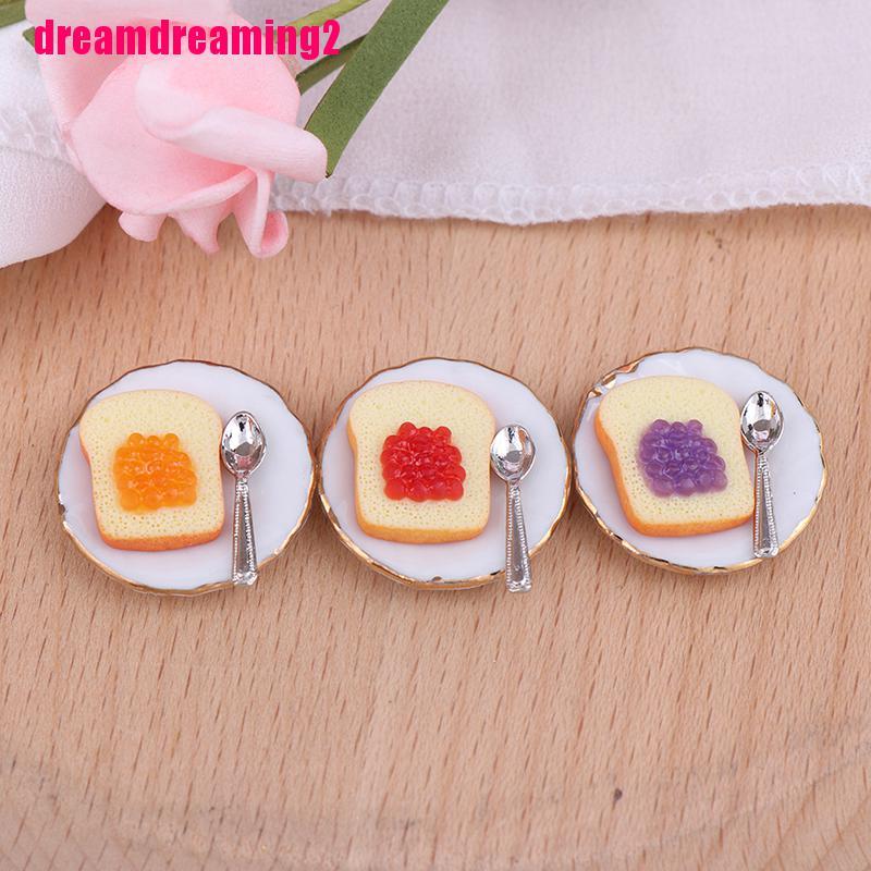 Bộ 3 Đĩa Bánh Mì Tỉ Lệ 1: 12 Dành Cho Nhà Búp Bê