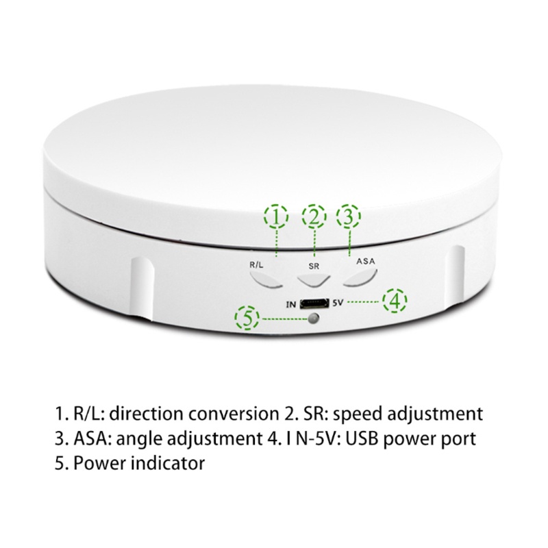 Giá Đỡ Trang Sức Điện Tử 3 Tốc Độ Có Thể Xoay Và Xoay Và Màn Hình Hiển Thị Dùng Pin Sạc USB
