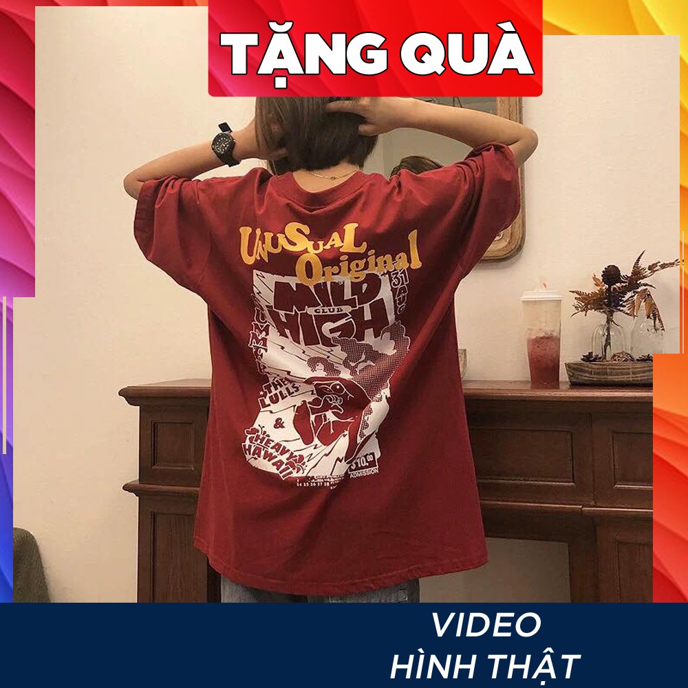 Áo thun tay lỡ nam nữ SAM CLO phông form rộng Unisex, mặc lớp, nhóm, cặp in chữ UNUSUAL original