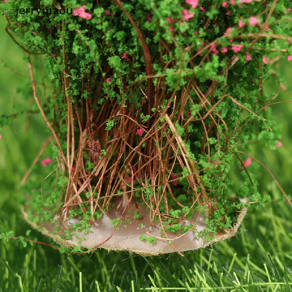 Mô Hình Chậu Hoa Màu Xanh Lá Tỷ Lệ 1 / 12 Dùng Trang Trí Nhà Búp Bê