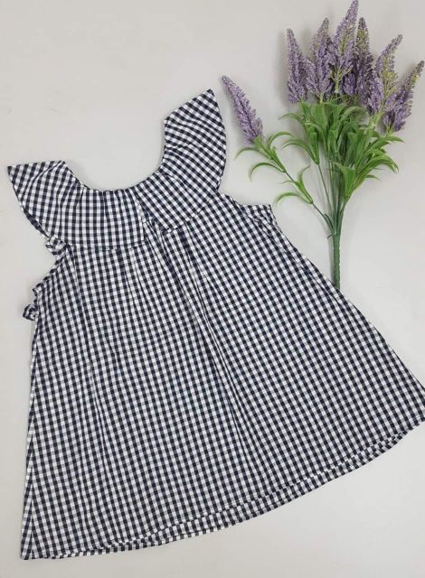 Đầm bé gái, váy caro tay bèo điệu đà hàng thiết kế siêu xinh cho bé