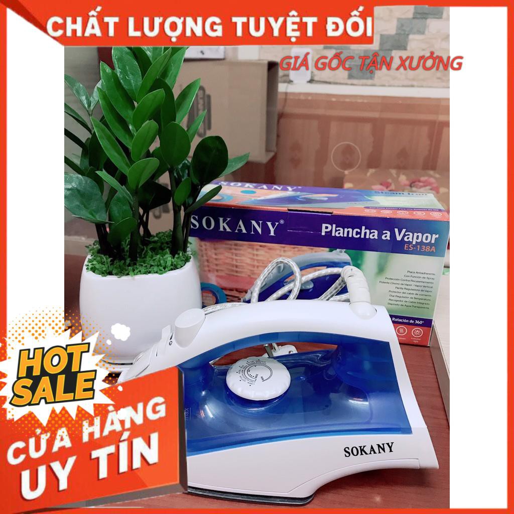 [ BH 12 tháng] Bàn là bàn ủi hơi nước cầm tay 2 in 1 Sokany Steam Iron model ES-138A công suất 1400W