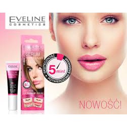 Serum dưỡng môi căng mọng tăng kích cỡ hiệu ứng botox làm đầy môi EVELINE Hyaluron Lip PUSH-UP 8in1 Total Action