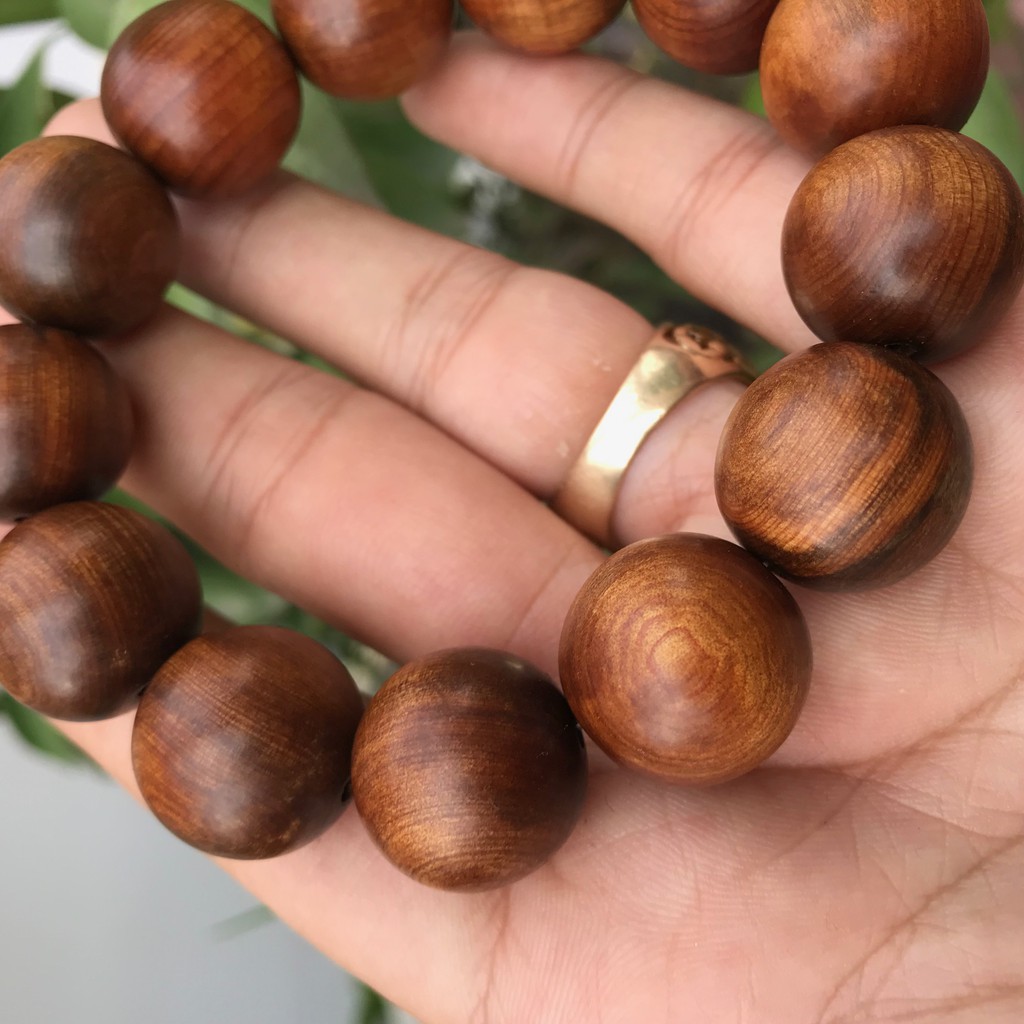Vòng tay nam gỗ Tô Hợp Bách 18Ly mùi thơm ngọt gỗ vân đẹp - tặng dây thay thế [BH622-18] HAHANCO