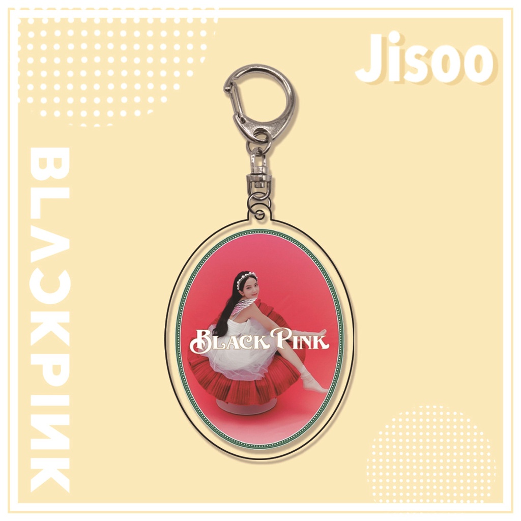 Móc Khóa Hai Mặt In Hình Nhóm Nhạc BLACKPINK Jisoo