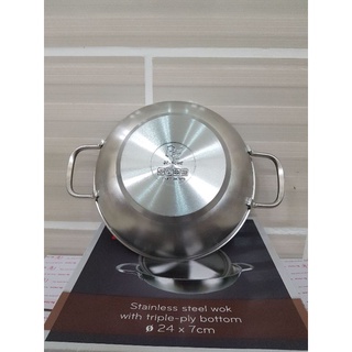 Wok (Chảo sâu lòng) Inox 304 Be Home 28cm