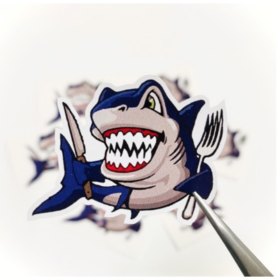 STICKER SHARK CÁ TÍNH DÁN TRANG TRÍ ĐIỆN THOẠI LAPTOP VALI MŨ BẢO HIỂM XE MÁY TỦ KỆ,...HAY BẤT KÌ NƠI NÀO BẠN MUỐN