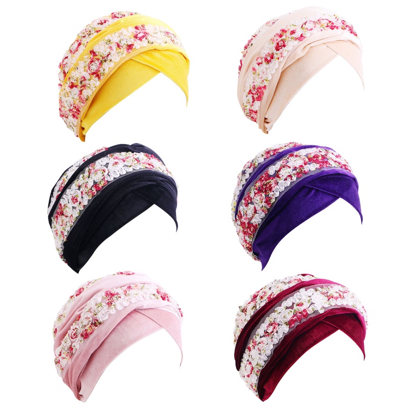 Khăn Trùm Đầu Vải Nhung Dạng Xoắn Phong Cách Bohemia