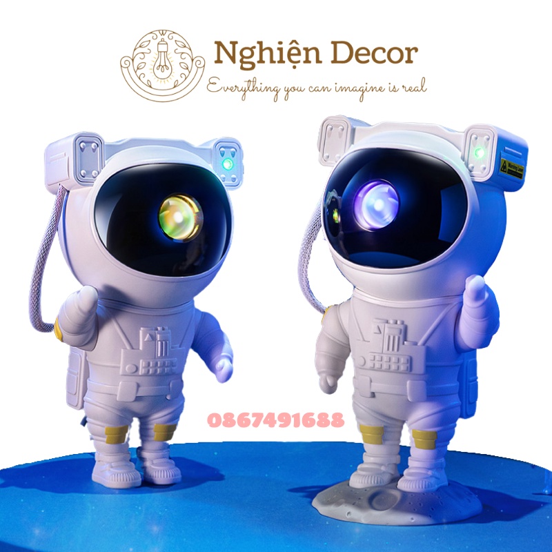 Đèn Phi Hành Gia Mẫu Mới Có Loa Bluetooth, Đèn Phi Hành Gia Astronaut Chiếu Sao Thiên Hà Loại Mới 2023