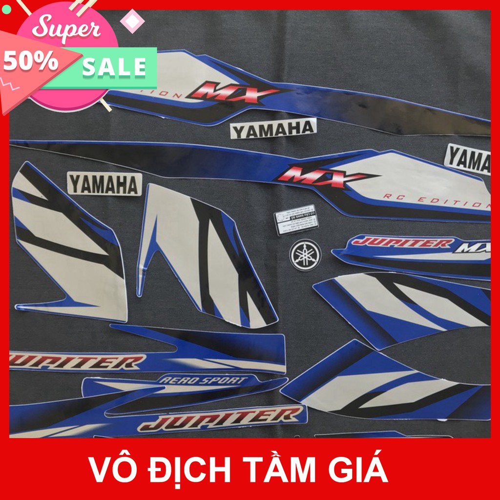 [GIÁ GỐC] TEM DÁN XE MÁY YAMAHA JUPITER MX ZIN MÀU XANH DƯƠNG