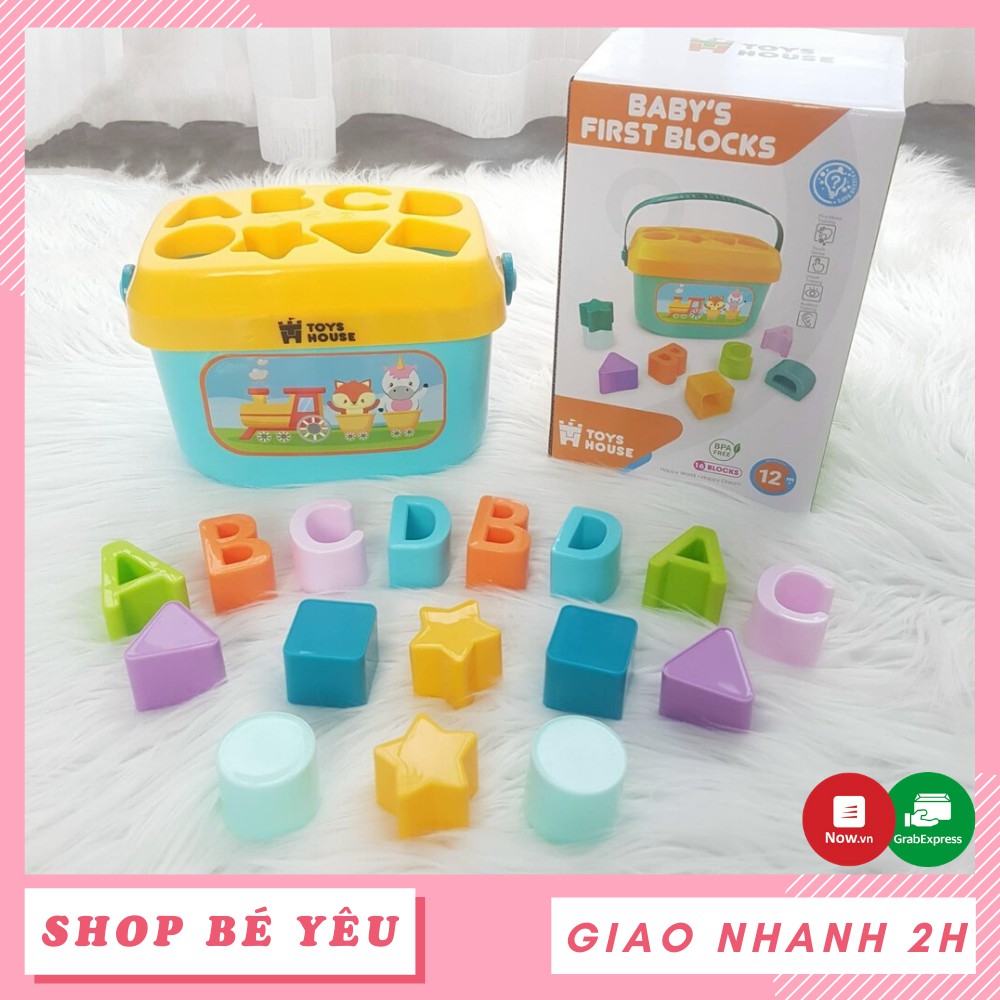 Đồ chơi thả khối  𝑭𝒓𝒆𝒆𝒔𝒉𝒊𝒑  Đồ chơi thả hình khối và chữ cho bé Toyshouse