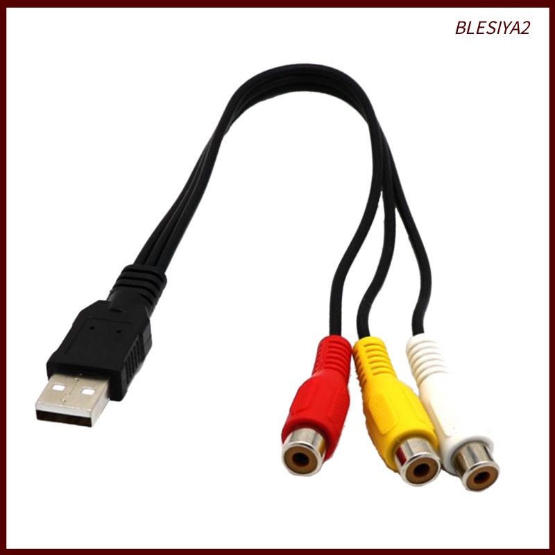 Dây Cáp Chuyển Đổi Blesiya2 Usb Male Sang 3rca Female Video Av A / V Cho Hdtv Tv Máy Tính