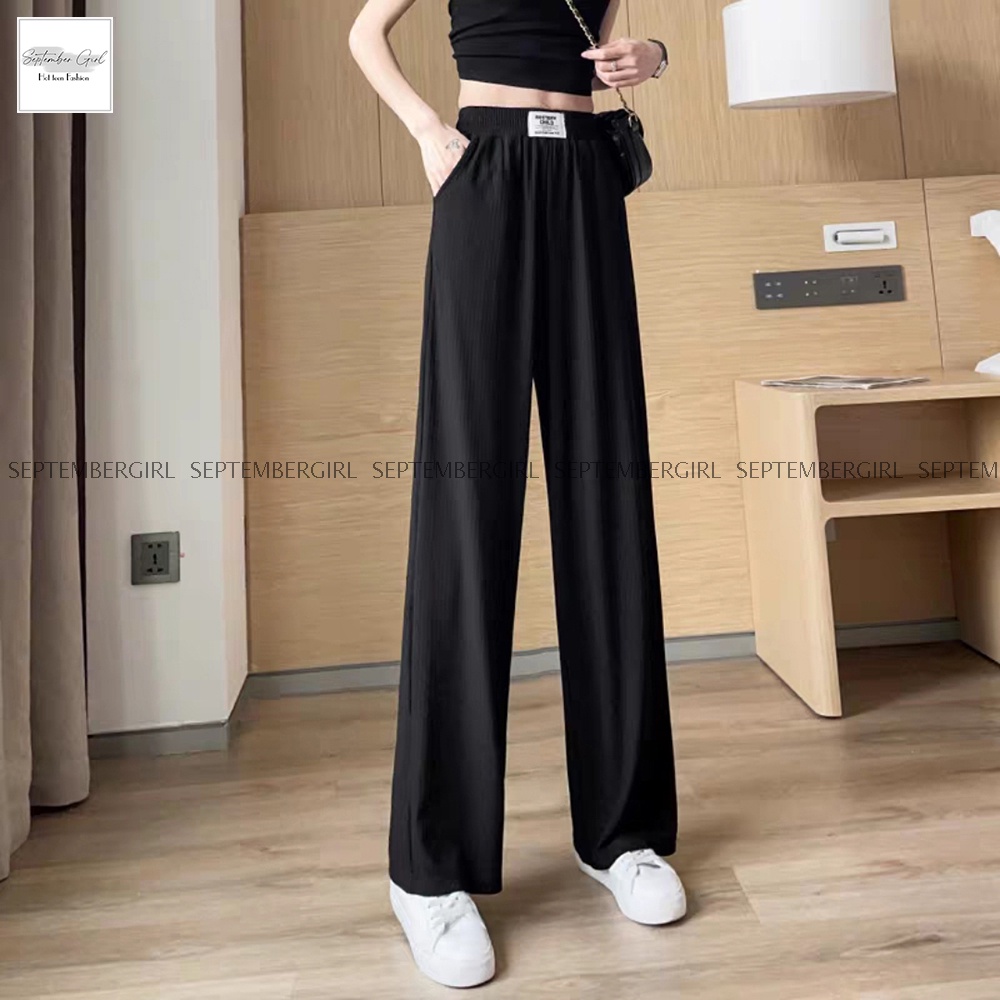 quần culottes ống suông thun tăm thời trang SEPTEMBERGIRL QUAN NU 002