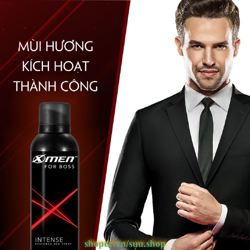 Xịt Khử Mùi Nam 150ml X-Men For Boss Intense Thơm Hương Nước Hoa suu.shop cam kết 100% chính hãng