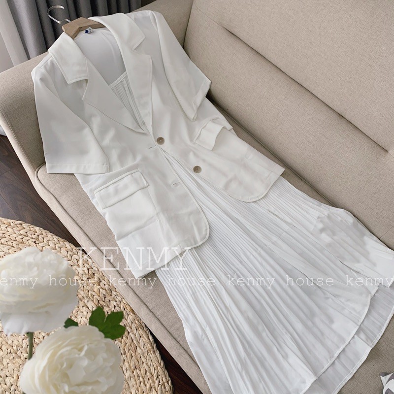 Áo blazer tay ngắn ulzzang [ HÌNH THẬT ] | BigBuy360 - bigbuy360.vn