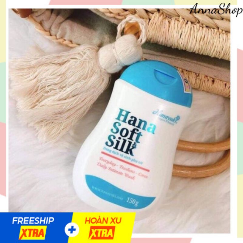 Dung dịch vệ sinh phụ nữ trầu không - Dung dịch phụ nữ Hana Soft Silk 150g se khít vùng kín.