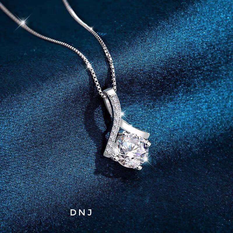 Dây chuyền bạc nữ đính đá trắng cực đẹp - Kho sỉ bạc Nhất Linh