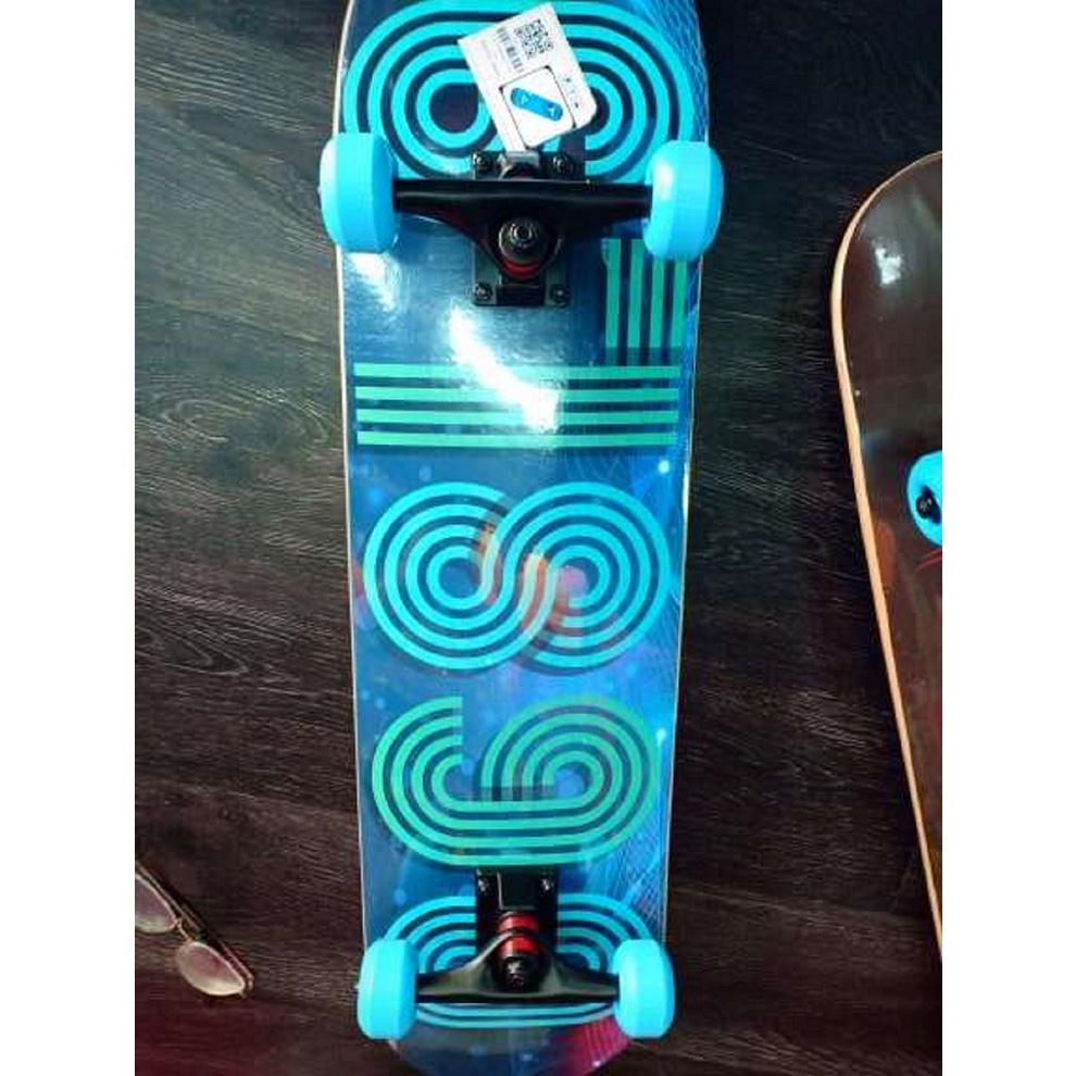 Ván Trượt  Thể Thao Skateboard  [ Centosy 1020 ]  Họa Tiết Màu Xanh Bắt mắt, Mặt Nhám Chống Trơn Trượt