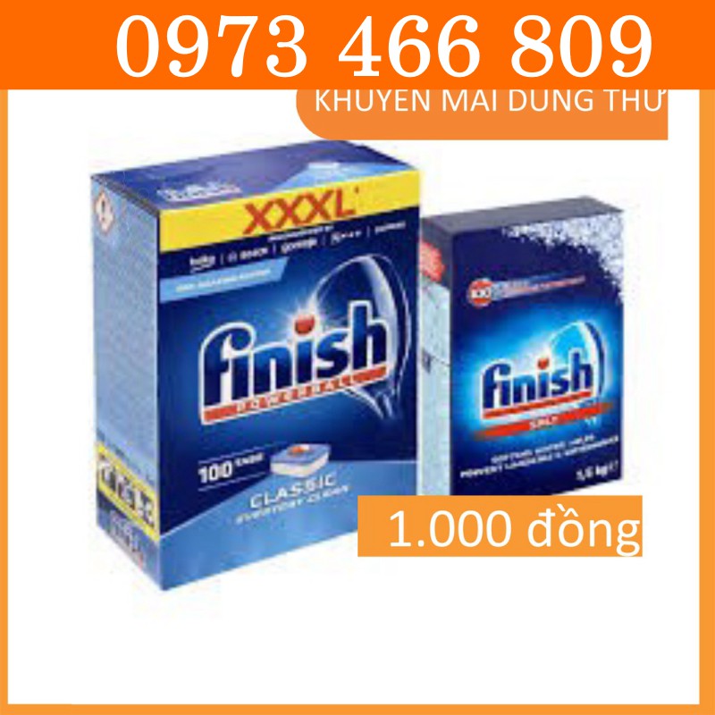 1 viên rửa bát Finish all in one dùng thử