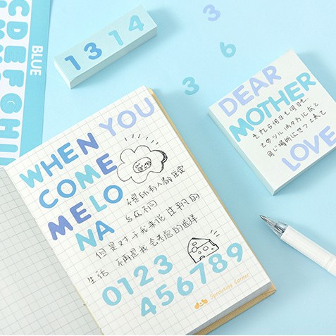 &lt;Video Review&gt; Bộ 2 Tấm Sticker Hình Dán Chữ Cái Trang Trí Sổ Vở Sổ Tay Nhật Ký Điện Thoại M007